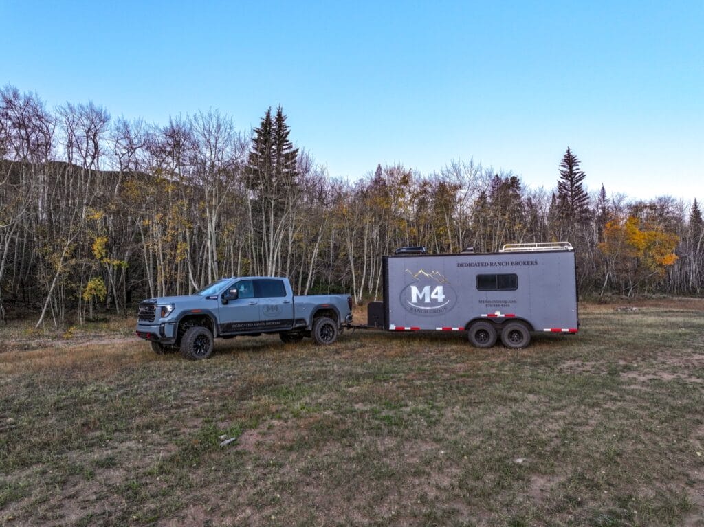 M4 Ranch Group, Dedicated Ranch Brokers, settle under a grove of Aspens, featured throughout Twin Lakes Ranch, in Granite, Colorado